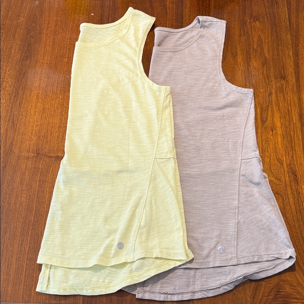 APANA **Bundle** Light Yellow & Tan Tank Tops ~ Medium